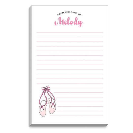 Ballet Slipper Camp Notepads